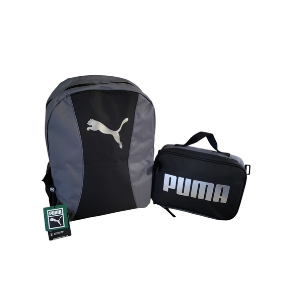 PUMA Backpack & Lunch Kit Combo Medium Grey One Size School Travel